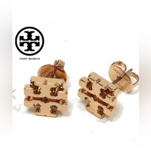 Tory Burch NWT Luxury Minimalist Classic Authentic small T logo stud earrings